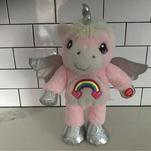 Dan Dee Animated Sparkly Pink Unicorn Plush with Rainbow Design. Sings & Dances